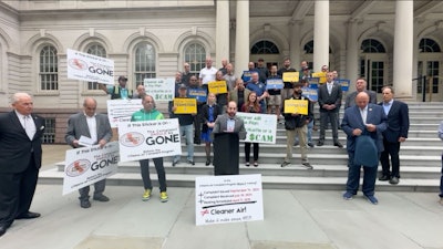 New York City truck-idling complaint/fine program demonstration at city hall