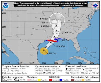 NHC Tropical Storm Francine