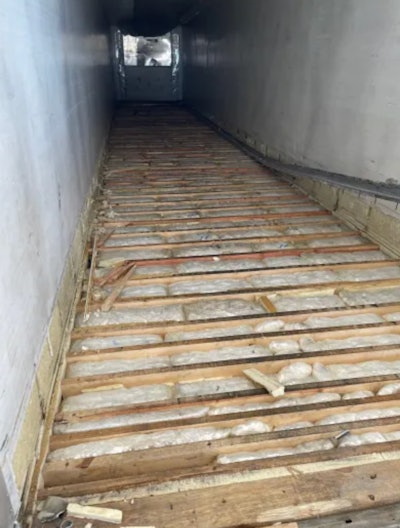 Drugs found in trailer floor frame