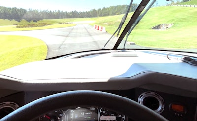 view from Starship's driver's seat