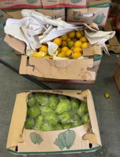 Illegal fruit seized at border