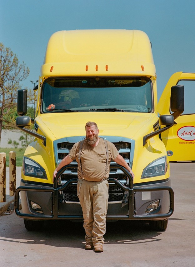 Wes Harman and his 2024 Freightliner Cascadia, 'The Bee'