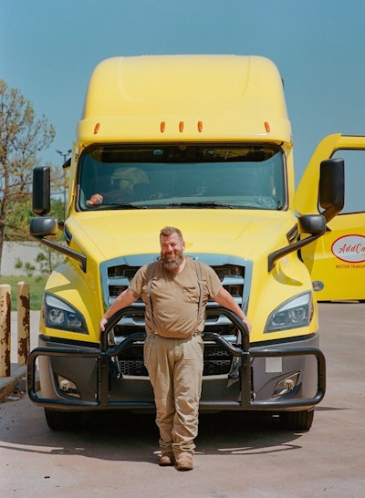 Wes Harman and his 2024 Freightliner Cascadia, 'The Bee'