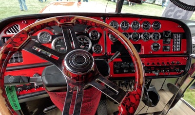 Interior of Brian Bucenell's 2002 Peterbilt 379