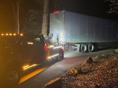 Truck stuck in Great Smoky Mountains National Park