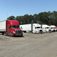trucks in parking lot