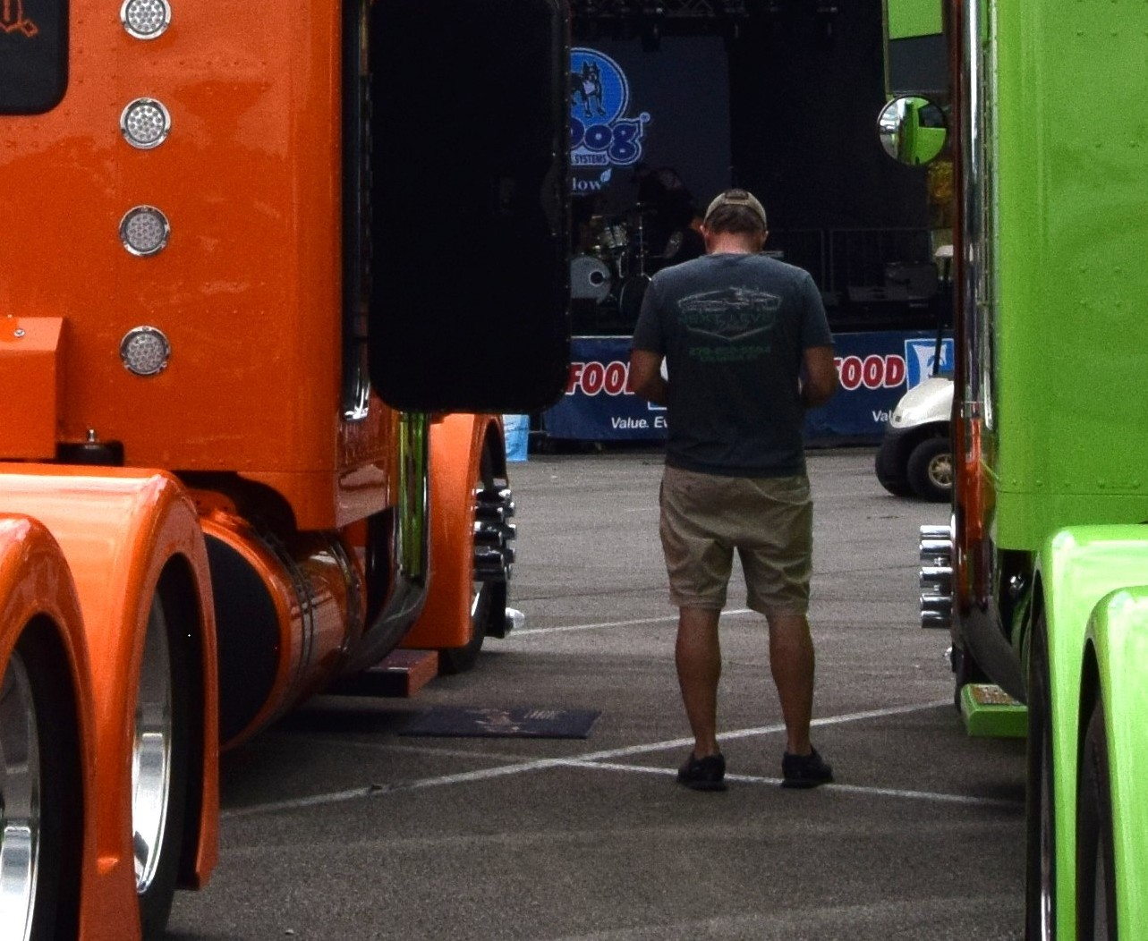 Large Cars And Guitars 2024 Stage, Surrounded By Trucks
