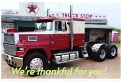 Bruce Roche's LTL 9000 with thanksgiving message from Overdrive