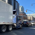 Truck in traffic in NYC