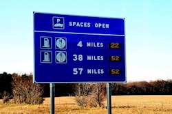 truck parking information sign