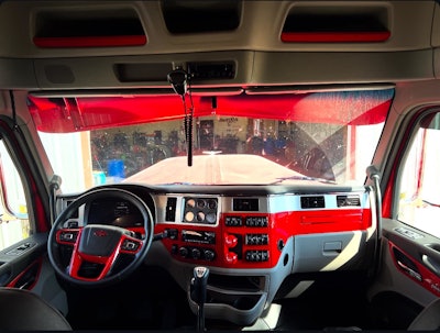 Brown said she's had no trouble with the digital dash, and loves the quiet comfort of the 589's cab.