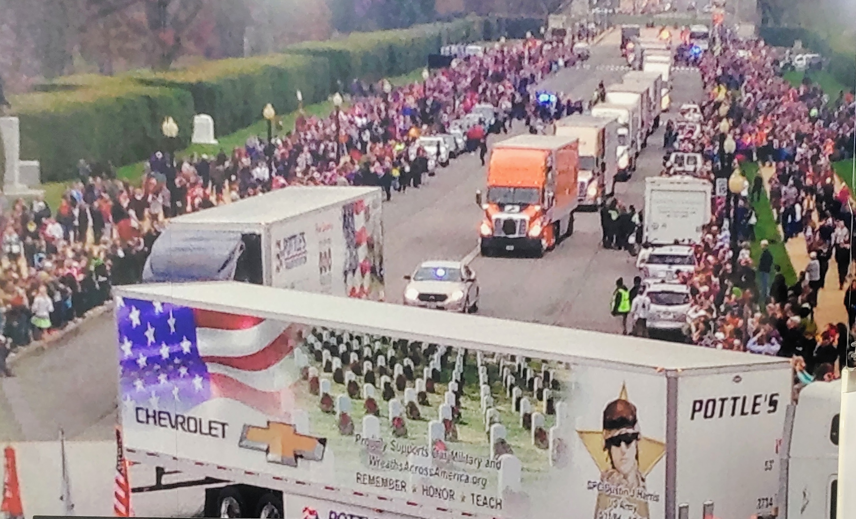 Wreaths Across America trucks