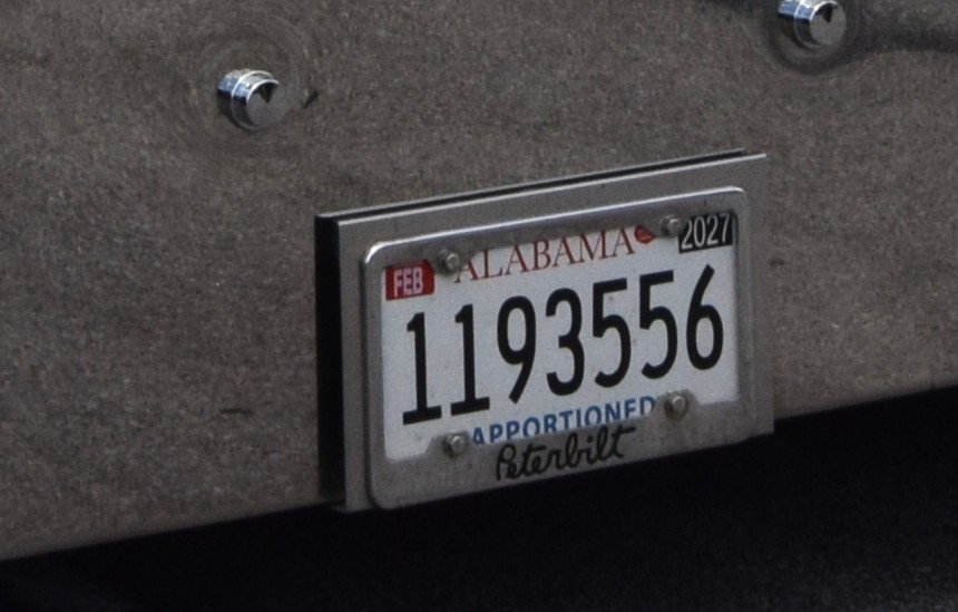 Alabama Plate On Front Bumper