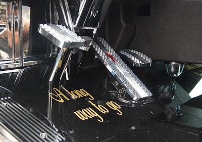 'A long way to go' shown here on the driver side floor.