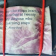 Alan Kitzhaber's truck visor, with quote by Henry Ford