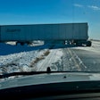 Truck crashed in snow