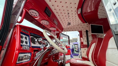 Interior of AN Transport's 2008 Kenworth W900L