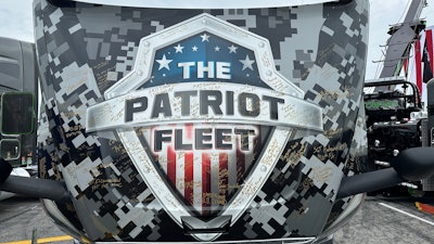 'The Patriot Fleet' and signatures on Craig Daniels' hood