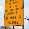 Overheight warning sign