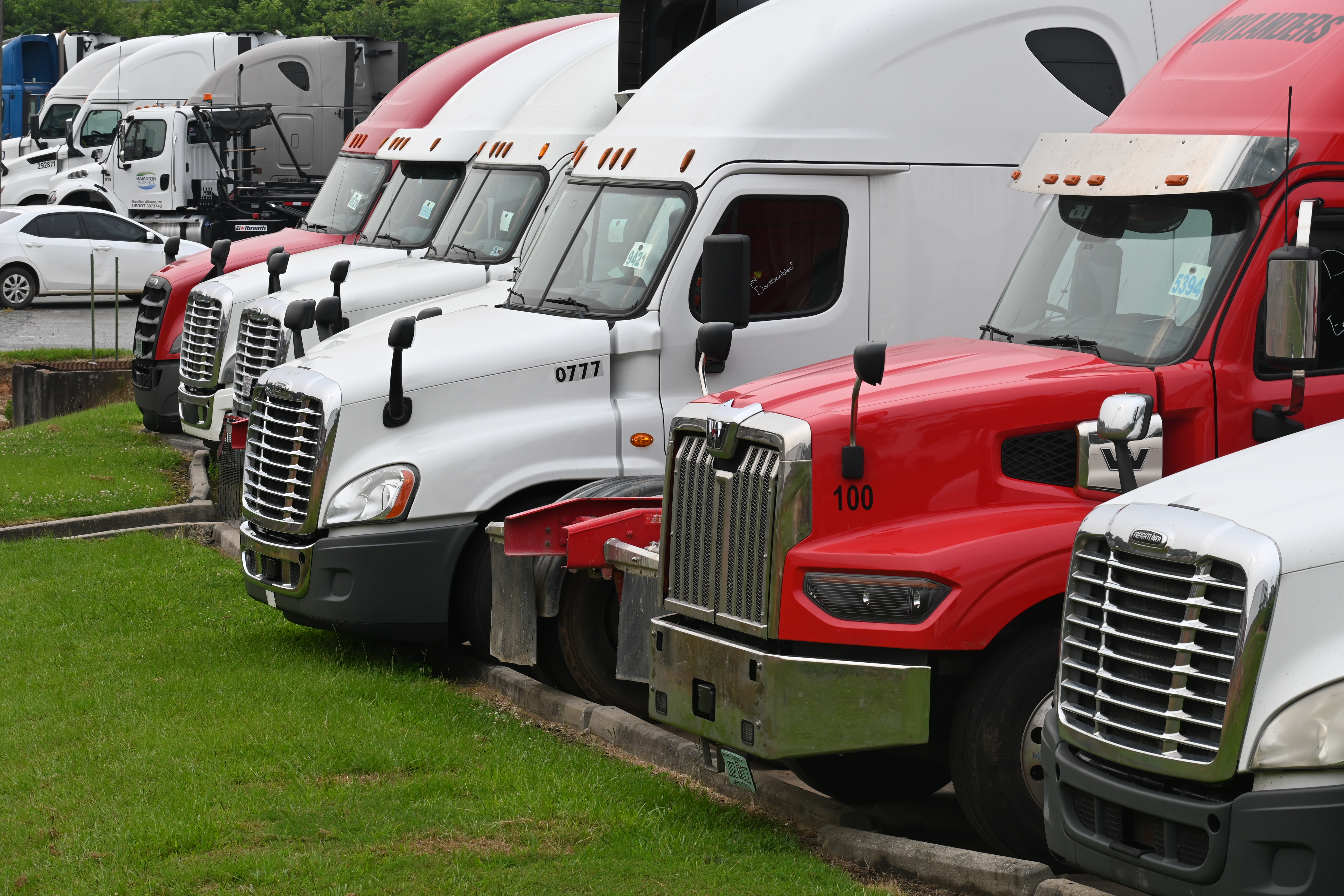 Trucks Parked At Dealer