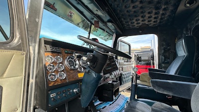 Interior of Kimball Transportation's 1996 Kenworth W900L