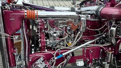 Cat engine in Sunrise Equipment's 1997 Peterbilt 379