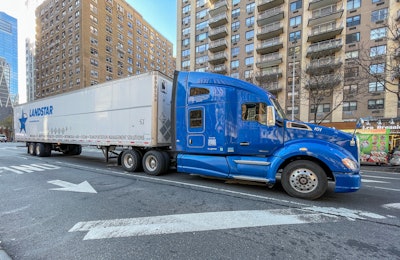 Landstar truck in New York City