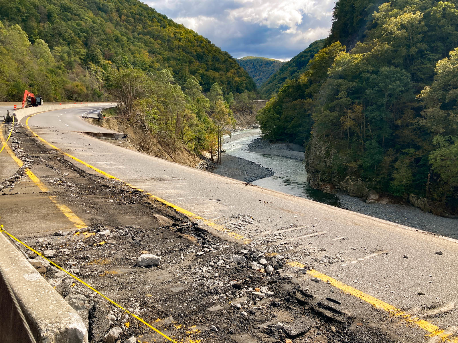 I-40 washout Feb. 10, 2025