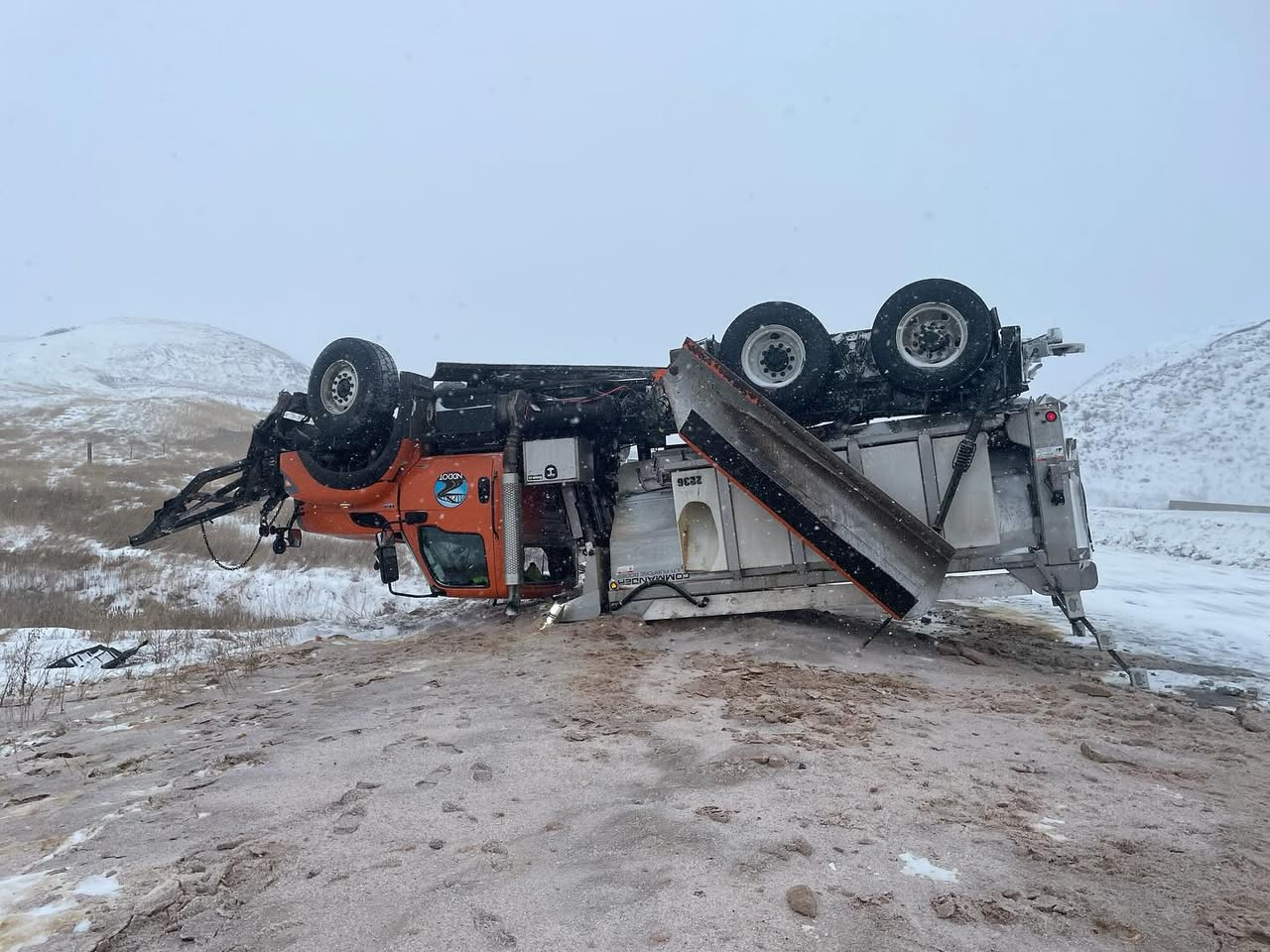 snow plow north dakota crash