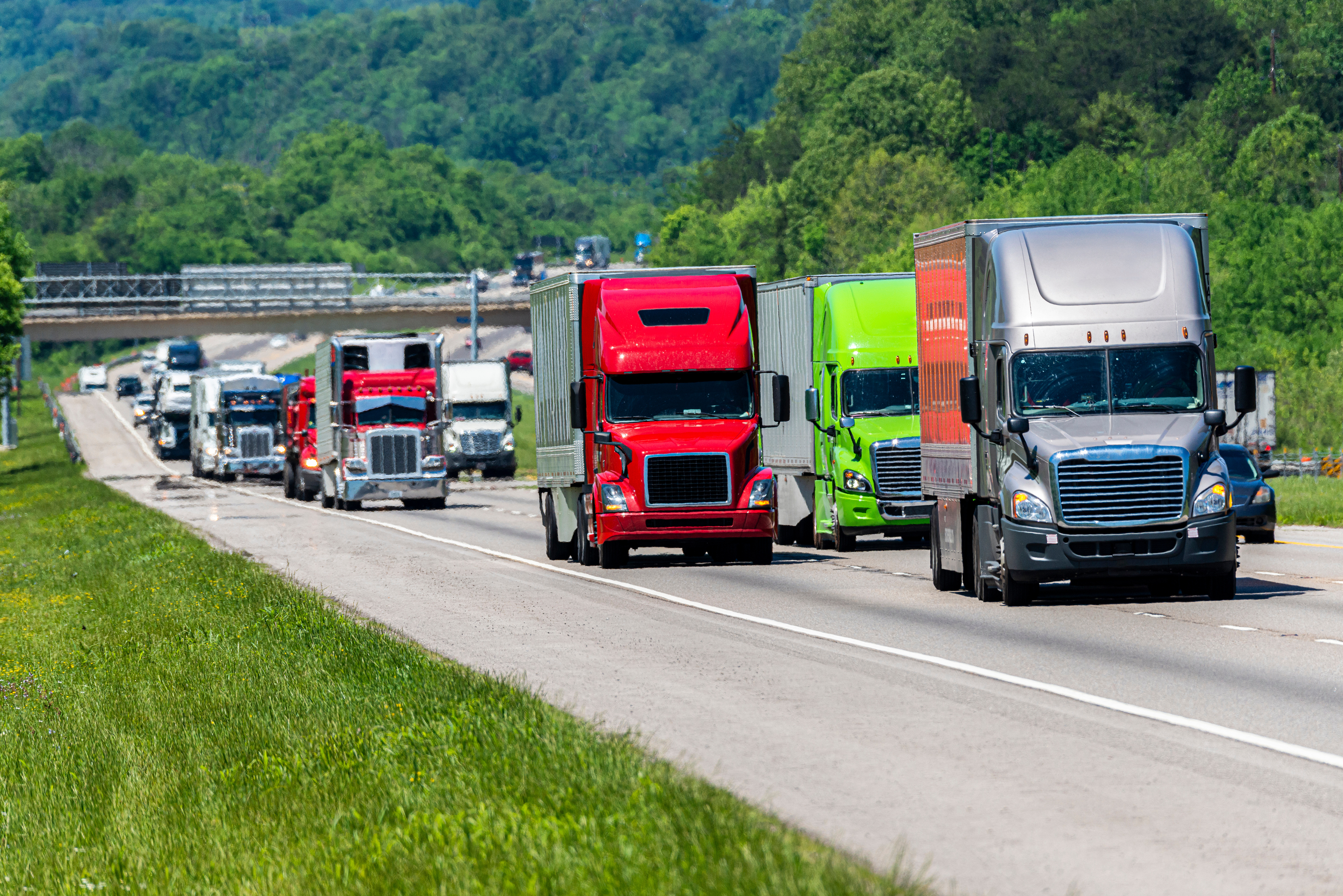 truck traffic on highway