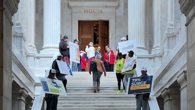 american truckers arkansas protest