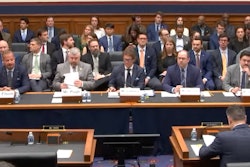 Pictured are John Elliott, Executive Chairman, Load One, Past Chairman, Truckload Carriers Association; on behalf of the Truckload Carriers Association; Lewie Pugh, Executive Vice President, Owner-Operator Independent Drivers Association; Ryan Lindsey, Executive Vice President, Government Relations, CRH; on behalf of the Shippers Coalition; Dan Glessing, President, Minnesota Farm Bureau Federation; on behalf of the American Farm Bureau Federation;; and Cole Scandaglia, Senior Legislative Representative and Policy Advisor, International Brotherhood of Teamsters.