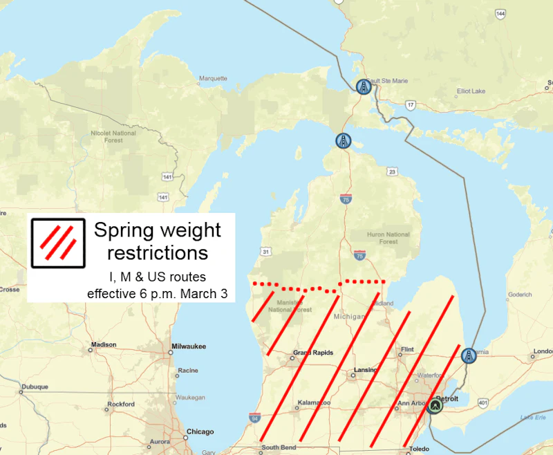 Frost laws warming up: Spring weight restrictions get under way in