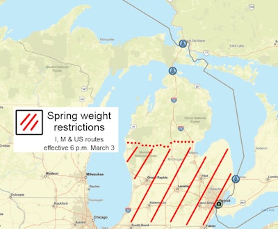 Michigan spring weight restrictions
