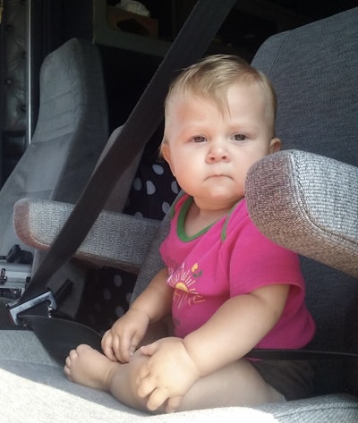 Aurianna Riffey in the driver's seat