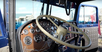 Interior of Bryan Martin's 1987 Peterbilt 359