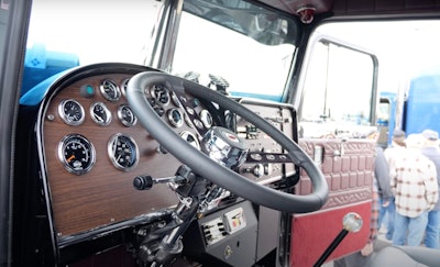 Interior of Luke Rethwisch's 1987 Peterbilt 359