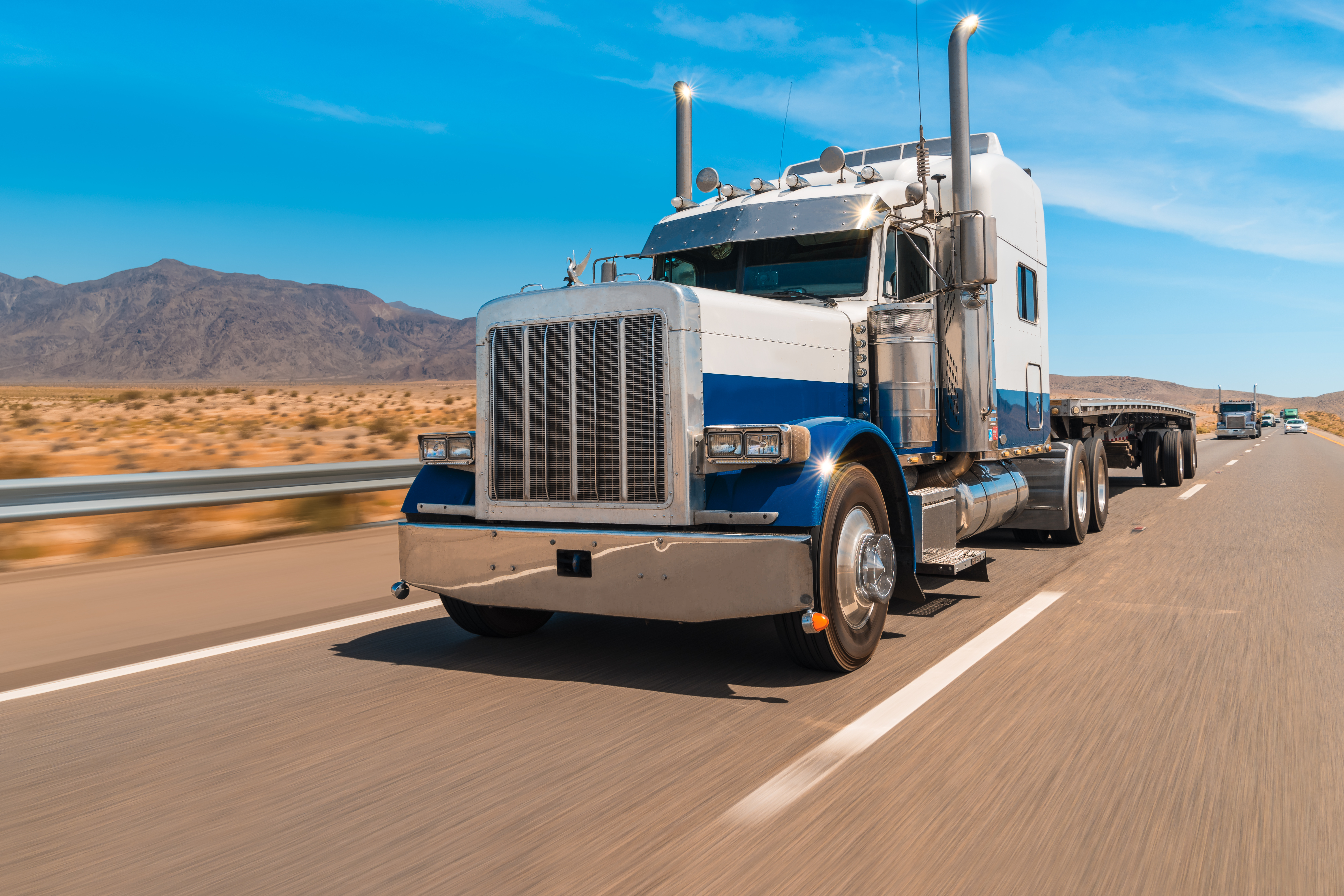 Flatbed Truck Highway Adobe Stock 408749183
