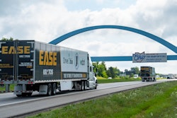 Two trucks equipped with Kratos Defense platooning technology are operating along I-70 for Ease Logistics.