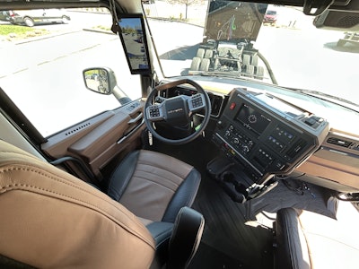 Mack designers said work on the new Pioneer model centered around the seat because that is where the driver spends most of their time. The end result is a larger seat, and one of the most premium places to sit on the market.