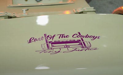 The fifth wheel cover, shown here, features a nod to Justice's 'Last of the Cowboys' track, from his 2017 'Stars, Stripes and White Lines' album.