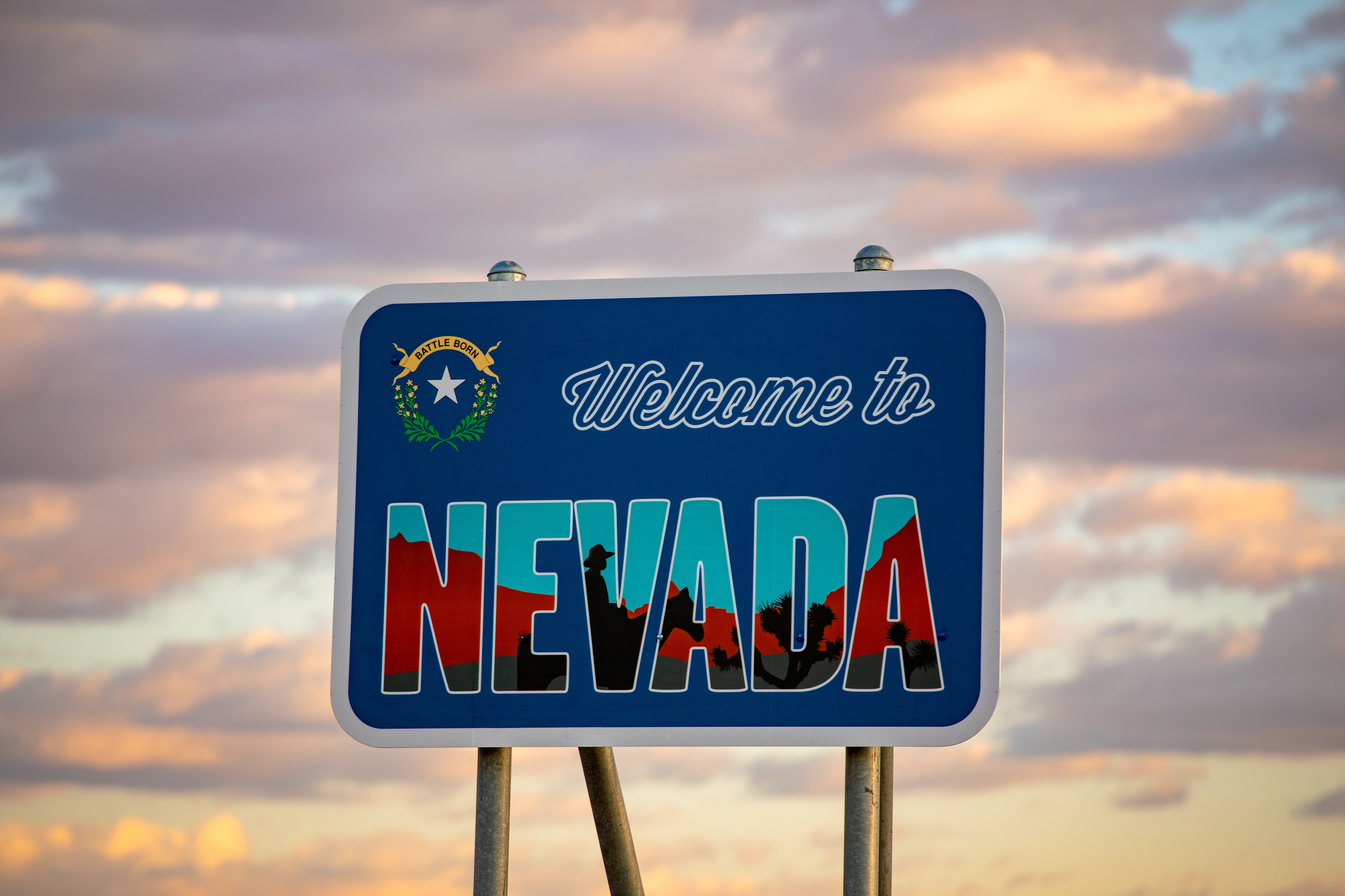 Nevada Highway Sign Adobe Stock 265851297