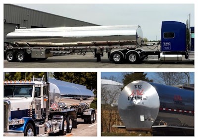 Clockwise from top, owner-operator Matthew Karr, 2023 Small Fleet Champ LNL Trucking, and California-headquartered fuel hauler Lamb Fuels are just a few liquid-bulk businesses Overdrive's profiled in recent years.
