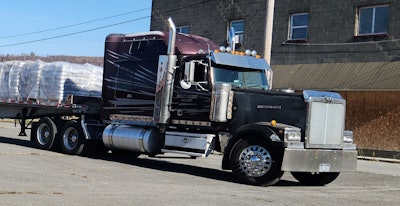 April Trucker of the Month George Kincaid's Western Star 4900EX, a Millennial Edition model built around the turn of the century.