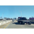 Flatbed On Highway Bridge