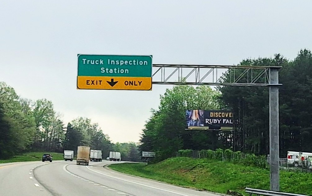 Inspection State Pull In Sign