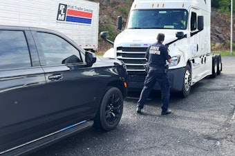 Inspector Photo State Trooper Approaching Tractor Alex Lockie