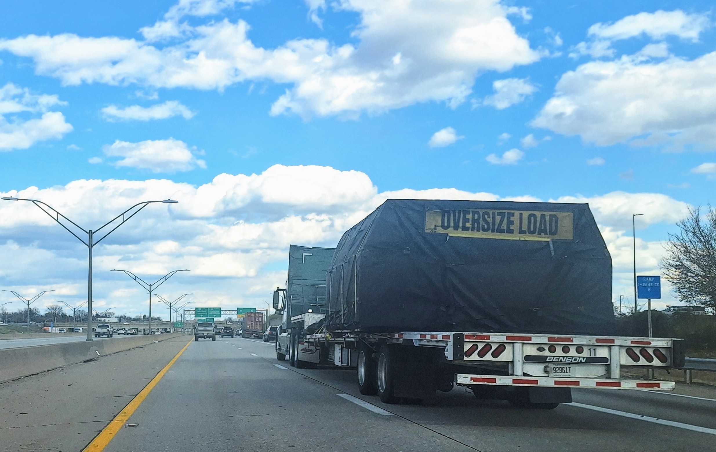 Oversize Hauler Load On Highway