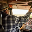 On Road In Cab Driver From Sleeper