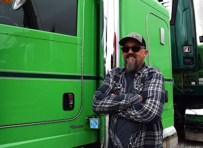 Small Fleet Champ Paul Rissler and the 2016 389 glider, so new to the operation he hadn't yet had time to get the fleet lettering on the doors.